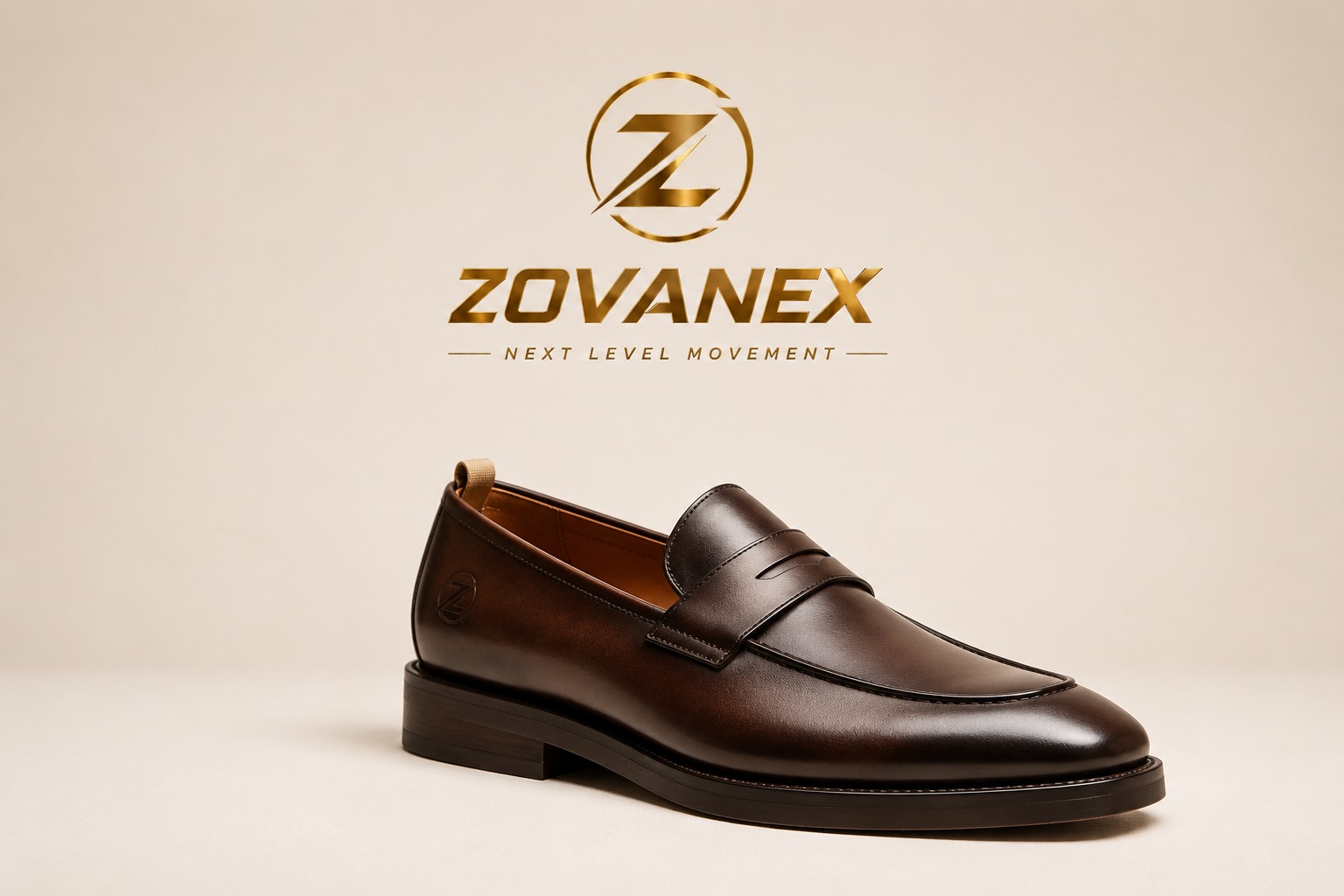 ZOVANEX Signature Penny Loafer in Dark Brown